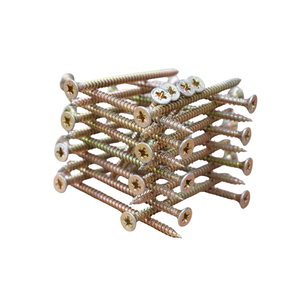 Chipboard <b>Screws</b> Yellow Zinc Plated C1022 Wood <b>Screws</b> MDF Particle Board Fasteners Furniture Assembly - Product Image 1