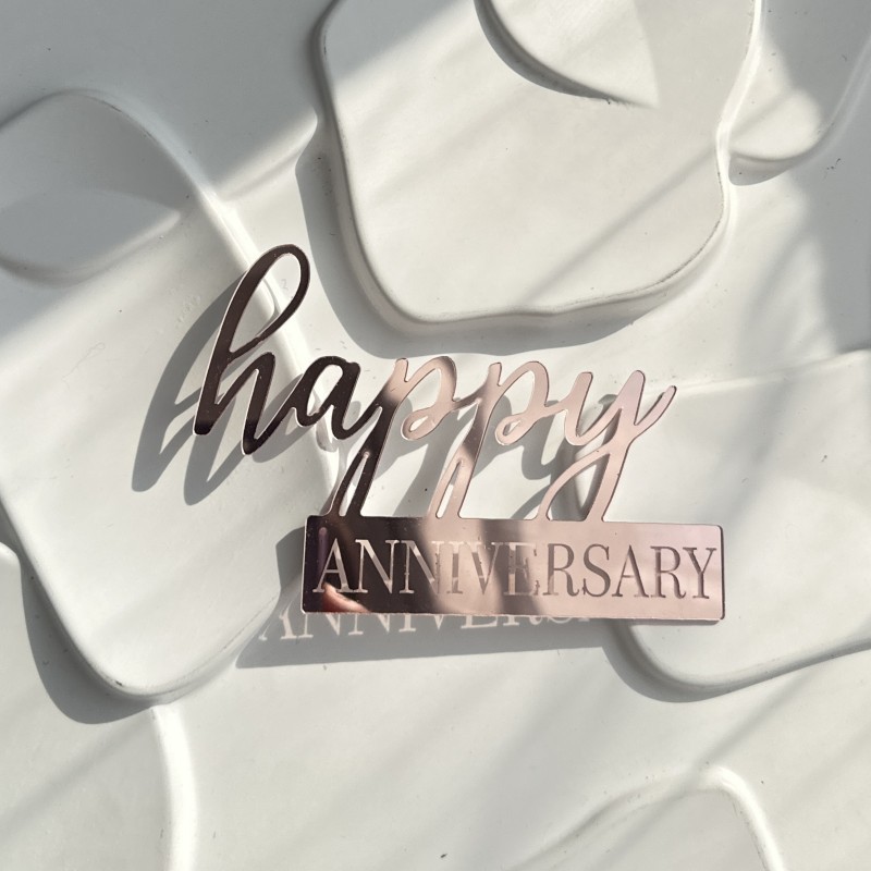 Happy Anniversary -Rose Gold (กว้างประมาณ 10 ซม.)