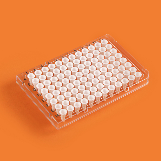 Clear Polypropylene 96 Well Pcr Plate 0.2ml Pcr Microplates with Half-Skirted for Roche Machine