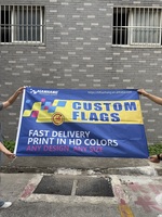 Drapeau personnalisé 3x5FT en gros, 100% polyester, imprimé numériquement, drapeau national