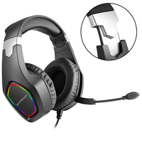 Headset Gaming Esports Premium berkabel, headphone game dengan driver 50mm pengalaman 4D getaran suara RGB ringan