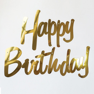 <span class=keywords><strong>Buon</strong></span> compleanno oro argento lettera Banner con caldo timbratura feste forniture per Halloween e decorazioni natalizie - Product Image 2