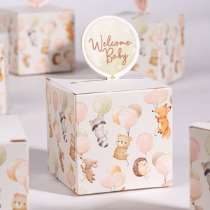 Caja <span class=keywords><strong>de</strong></span> Regalo Conmemorativa HAOXUAN <span class=keywords><strong>para</strong></span> el Primer Cumpleaños del Bebé, Diseño <span class=keywords><strong>de</strong></span> Animales <span class=keywords><strong>de</strong></span> Dibujos Animados, Empaque <span class=keywords><strong>de</strong></span> Papel Ecológico <span class=keywords><strong>de</strong></span> Alta Calidad - Product Image 1