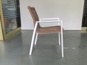 Chaises en rotin moderne, ensemble de table et de chaises de cour nordique, hêtre, parc, jardin, aluminium, imperméable, <span class=keywords><strong>fauteuil</strong></span> de loisirs - Product Image 3