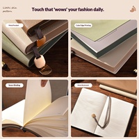 Carnet de notes A5 Premium en cuir souple avec couverture rigide, agenda exécutif et journal de bien-être, 100 feuilles, personnalisable avec logo