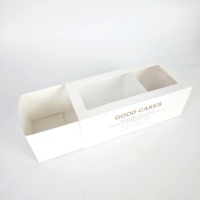 Caja Cuadrada de Cartón Blanco Ecológica Personalizada al por Mayor con Ventana Transparente para Alimentos, Bocadillos, Pasteles, Regalos de Cumpleaños Plegables