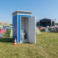 Toilettes portables modulaires préfabriquées en panneaux sandwich avec structure en acier CCH pour l'extérieur