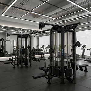 Système de croisement de câbles multi-stations 8 postes pour entraînement complet, équipement de fitness commercial pour salle de sport, <span class=keywords><strong>poulie</strong></span> réglable CE ISO - Product Image 1