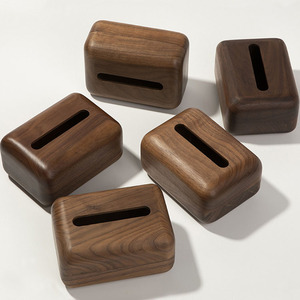 <b>Pine</b> wood tissue <b>box</b>, wooden desktop living room tissue <b>box</b>, napkin storage <b>box</b>, towel <b>box</b>, household tissue <b>box</b>, walnut wood - Product Image 2