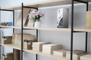 Porte intérieure moderne écologique en MDF avec placage de hickory, panneau à surface lisse et construction durable, fabriquée au Vietnam - Product Image 4