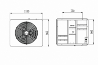 Pompe à chaleur commerciale AIRTEK R290 air-eau monobloc DC Inverter chauffage/refroidissement 75 °   Pompe à chaleur pour eau chaude 50KW