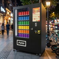 Máquina Expendedora Refrigerada de 48 Compartimentos con Capacidad para 200-300 Artículos, Dispensador de Bebidas y Snacks con Refrigeración