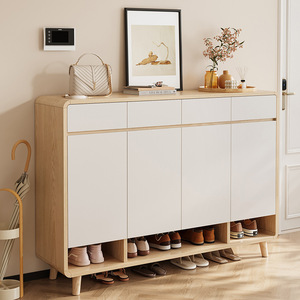 Pallet di legno antipolvere scarpe portaoggetti stack organizzatore stile moderno per la casa scarpe di stoccaggio - Product Image 2