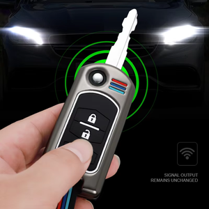Accesorios automotrices <span class=keywords><strong>Interior</strong></span> Metal + silicona Flip plegable funda para llave de coche Protector de llavero sin llave adecuado para <span class=keywords><strong>Mazda</strong></span> - Product Image 6