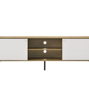 Mueble para TV <span class=keywords><strong>Bacco</strong></span> de 70 Pulgadas, Blanco y Roble, con 2 Puertas - Product Image 3