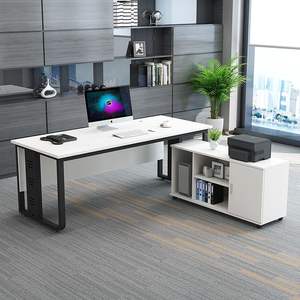 Escritorio Ejecutivo con Gabinete de Almacenamiento, Muebles de Oficina Modernos y Minimalistas, Mesa Larga para Gerente, Escritorio para Computadora - Product Image 3