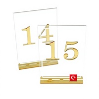 Marque-places en acrylique pour banquets et anniversaires, numéros de table créatifs effet miroir, marqueurs de table de mariage, panneaux d'inscription pour invités
