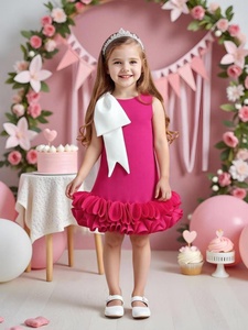 Vestidos de Verano Populares para Niñas de Talla Pequeña y Mediana, Hasta la Rodilla, con Falda en Línea A y Estilo Princesa Elegante - Product Image 4