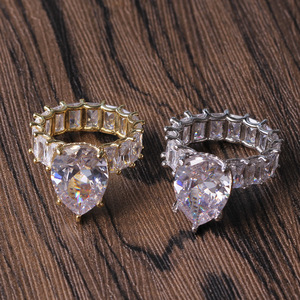 Anillo de Zirconio con Forma de Gota de Agua, Anillo de Amor para Mujer, Accesorios Populares - Product Image 5