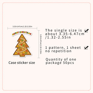 Wholesale 50pcs <b>Christmas</b> Graffiti Stickers Cartoon DIY Phone Cases Luggage Self-Adhesive Stickers Waterproof - Product Image 2