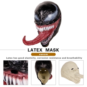 <span class=keywords><strong>Maschera</strong></span> di Venom per Halloween, Cosplay da Supereroe, <span class=keywords><strong>Maschera</strong></span> in Latex con Lingua Lunga, Accessorio Horror Spaventoso - Product Image 5