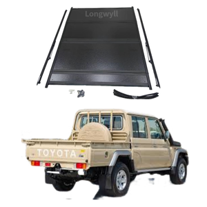Capots de camion personnalisés en aluminium pour Toyota LC79 Double Cab Ranger, couvercle à triple pliage verrouillable, garantie de 2 ans - Product Image 1