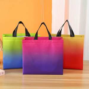 Eco-friendly High Quality Wholesale Custom Logo Fashion Design Metallic Laminated PP Fabric Non Woven Shopping Tote Bag - Product Image 3