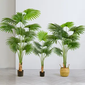 Grande plante verte simulée tropicale California palmetto palmier en pot sur pied palmier arbre artificiel plante bonsaï