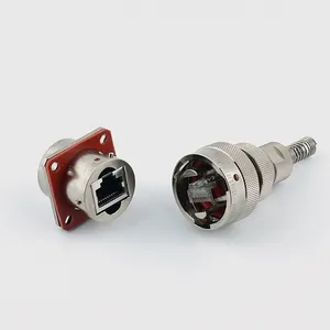 Custom TT YW Factory-made Waterproof <strong>RJ45</strong> Ethernet Circular Male and Female Plug Socket <strong>Connector</strong> Fittings - Product Image 1