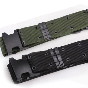 Men's Tactical Security <strong>Belt</strong> Canvas <strong>Nylon</strong> <strong>Belt</strong> Plastic Buckle Training <strong>Belt</strong> For Men 5.5CM Width 125CM Length - Product Image 4