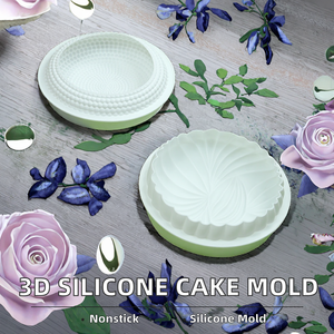 Phong cách mới hộ gia đình 3D Silicone khuôn <span class=keywords><strong>b</strong></span>ánh dễ thương hình tròn Charlotte Baking Pan ren thiết kế máy rử<span class=keywords><strong>a</strong></span> chén an toàn Baking công cụ thiết lập - Product Image 2