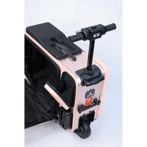 ELALA: Производитель поставляет многофункциональный умный чемодан на колесах объемом 70 л, электрический, розовый, для университета и путешествий - Product Image 3