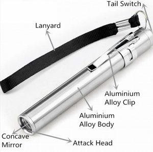 ไฟฉาย UV 365nm 395nm ความสว่างสูง กันน้ำ ไฟฉาย LED พกพา ไฟฉาย LED ขนาดเล็ก ไฟฉายแบบปากกา พร้อมคลิปหนีบ - Product Image 2