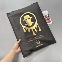Sac à fermeture éclair personnalisé réutilisable imprimé t-shirt/sweat-shirt/jeans Sac à fermeture éclair noir givré Sac d'emballage en plastique à fermeture éclair logo