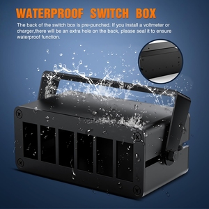 3-6 gang Rocker chuyển đổi hộp tách cài đặt Nhôm Nhà ở khung, DIY chuyển đổi chuyển đổi vôn kế USB ổ cắm cho thuyền xe RV xe tải - Product Image 5