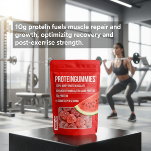 OEM/ODM Protéine de lactosérum hyperprotéinée pour le développement musculaire, saveur pastèque, bonbons moelleux hyperprotéinés à faible teneur en calories - Product Image 4