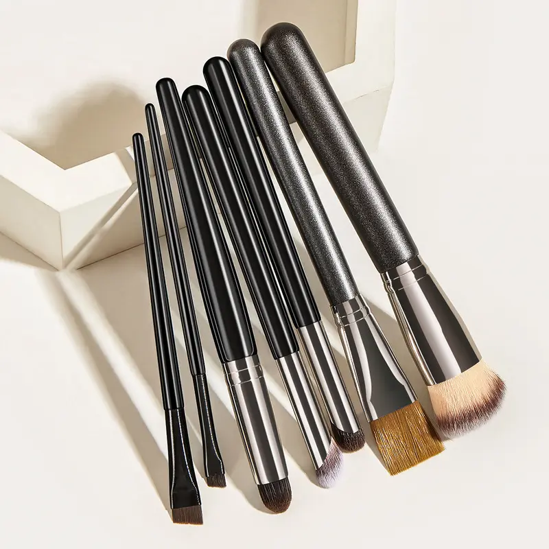 Make up brush small black professional vegan Suppliers makeup brush high quality