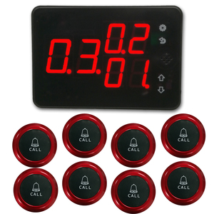 Aumente la Eficiencia del Servicio en Restaurantes: Sistema de Llamada Inalámbrico con 1 Controlador Principal y 8 Botones para un Servicio Más Rápido - Product Image 1