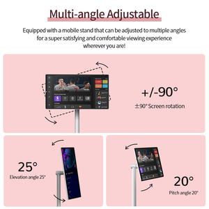 Monitor de <span class=keywords><strong>pantalla</strong></span> inteligente de transmisión en vivo de 21,5 <span class=keywords><strong>pulgadas</strong></span>, TV portátil inteligente para interiores, tableta con <span class=keywords><strong>pantalla</strong></span> táctil Lcd Android <span class=keywords><strong>13</strong></span>, señalización Digital blanca - Product Image 6
