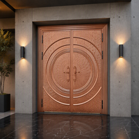 Porte d'entrée moderne en acier, personnalisable, antivol, à ouverture battante, sculptée, pour villa et jardin, offrant un excellent rapport qualité-prix