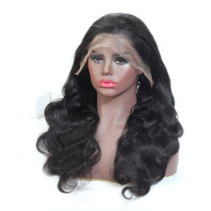 批发13x4蕾丝前假发身体波浪人发假发生巴西头发自然色便宜的黑色女性出厂价格 - Product Image 3