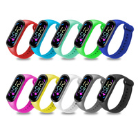 Jam Tangan Layar Sentuh Digital LED Olahraga dengan Tali Silikon