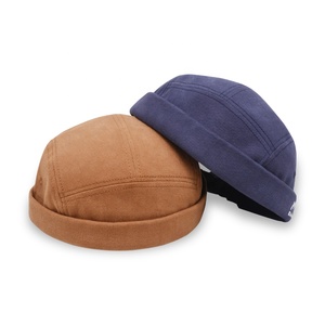 Casquette de <span class=keywords><strong>marin</strong></span> unisexe pour hommes Casquette de propriétaire <span class=keywords><strong>Bonnet</strong></span> roulé Chapeau rétro sans bord - Product Image 1