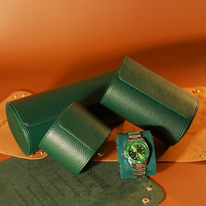 Wholesale <b>Watch</b> Roll Leather Travel <b>case</b> Luxury Portable Leather <b>Watch</b> Storage <b>Case</b> <b>Watch</b> Portable Travel Packaging Box - Product Image 2