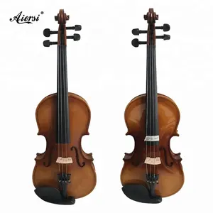 Violon en acier inoxydable Aiersi chinois, marque de couleur marron, bon marché, pour étudiants, Stradivari