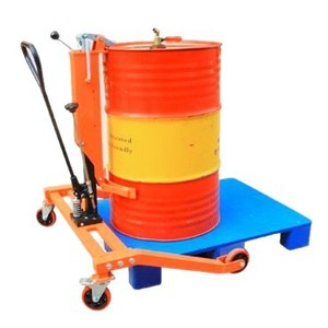 Lift Manual Hydraulic Drum Handler 200L Plastic Drum <b>Transporter</b> With Eagle Beak Outriggers For Workshop Use - Product Image 5