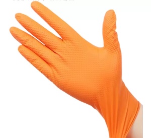 Gants extra épais à motif diamant, texture intégrale, élastiques, respirants, noirs, antidérapants et résistants à l'huile - Product Image 4