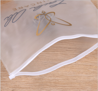 Sac d'emballage pour vêtements en plastique PE/EVA transparent givré avec fermeture éclair personnalisée