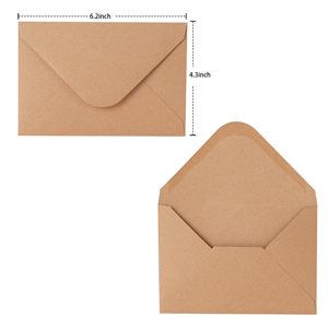 Enveloppes en kraft <span class=keywords><strong>à</strong></span> rabat en V, enveloppes pour cartes, enveloppes en papier kraft pour invitations, enveloppes pour cartes postales, rabat gommé <span class=keywords><strong>à</strong></span> base d'eau - Product Image 3