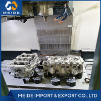 Cabeza de Cilindro de Aluminio para Motor Diésel Agrícola de Tractor OEM, A356 T6, Molde Metálico Fundido, Refrigerado por Agua